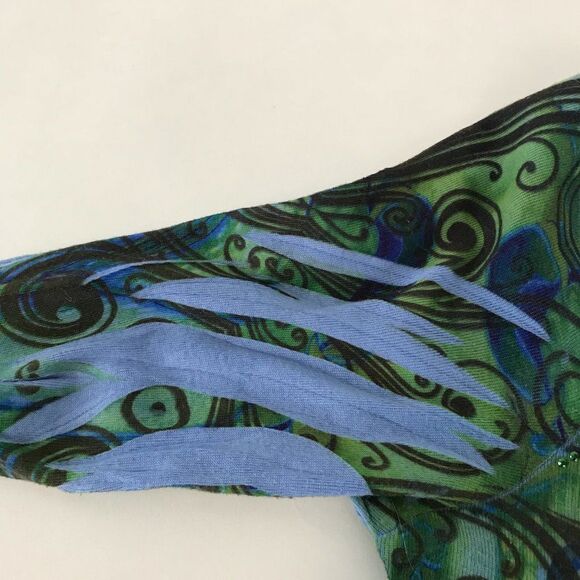 Unity World Wear V-Neck Top Women's Size Small Long Sleeve Stretch Knit Buttons - Picture 7 of 12